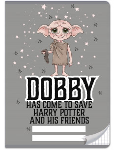 Zeszyt 32 kartki A5 Kratka Harry Potter Dobby Zgredek
