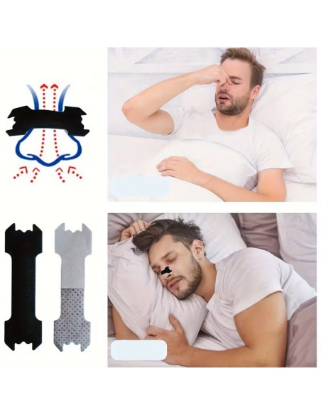 PLASTRY NA NOS PRZECIW CHRAPANIU 50 sztuk CZARNE Lepszy sen Lepsze oddychanie