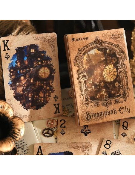 Karty do gry Steampunk City 55 listków