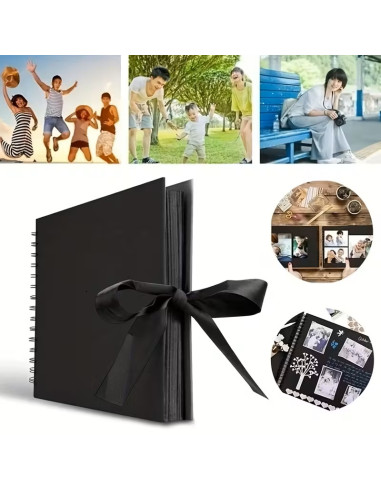 Album SCRAPBOOKING czarny 60 stron + naklejki...