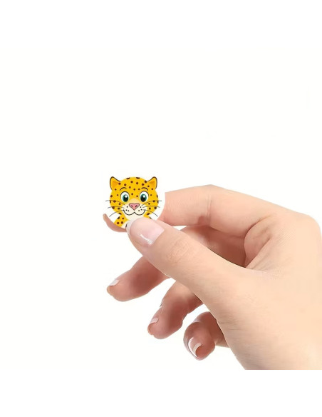 Naklejki motywacyjne Dla dzieci 500 szt zwierzęta na rolce 2,5 cm