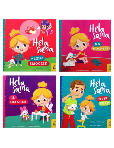 Zestaw Hela sama Myje zęby Na nocniku Żegna smoczek Je...