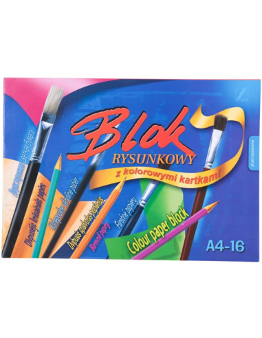 Blok techniczny kolorowy 16 ark A4