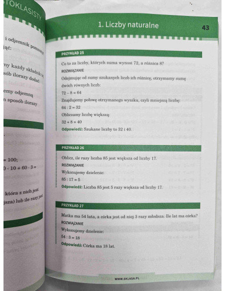 Matematyka Sprawdzian szóstoklasisty Korepetycje