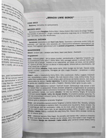 Opracowania lektur i wierszy