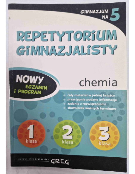 Repetytorium gimnazjalisty Chemia Klasa 1 2 3