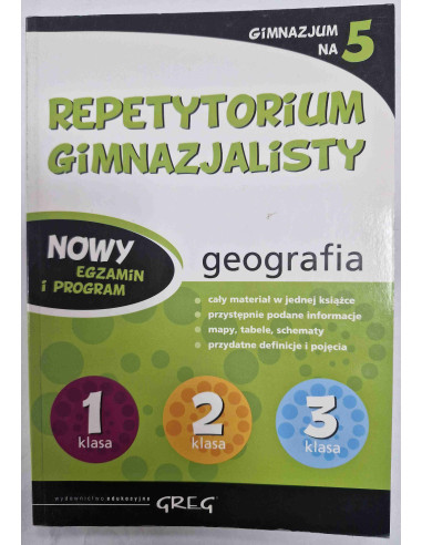 Repetytorium gimnazjalisty Geografia Klasa 1 2 3