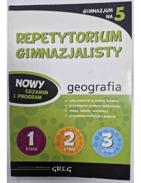 Repetytorium gimnazjalisty Geografia Klasa 1 2 3