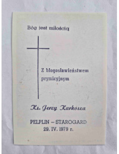 Obrazek święty Jan Paweł II 1979 Pelplin Ks. Jerzy... 2