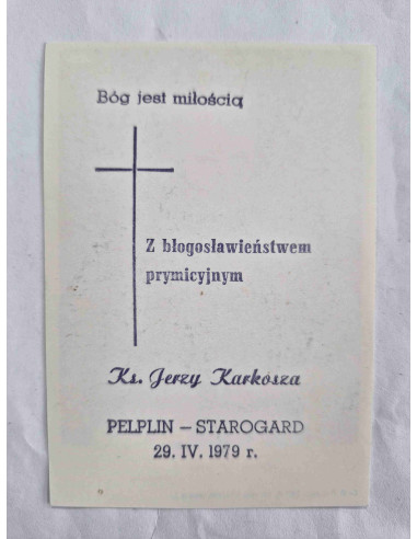 Obrazek święty Jan Paweł II 1979 Pelplin Ks....