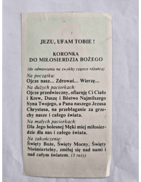 Obrazek święty Jezu ufam Tobie z modlitwą