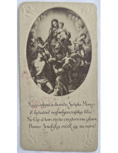 Obrazek święty Panna Anielska 1913