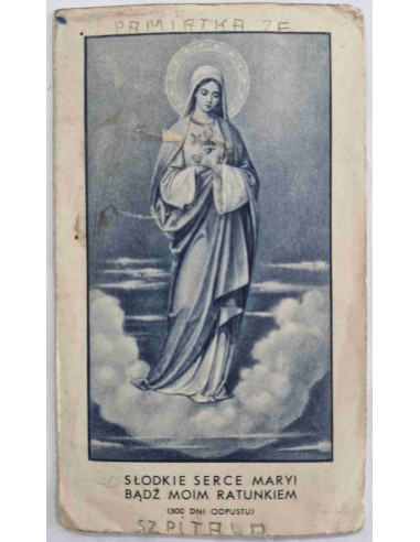 Obrazek święty Słodkie Serce Maryi Odpust 1927