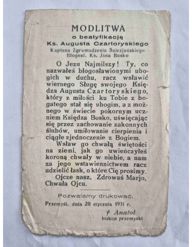 Obrazek święty Błogosławiony Ks. August...