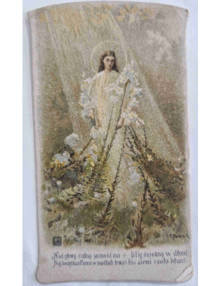 Obrazek święty Najświętsza Panna w modłach trwa