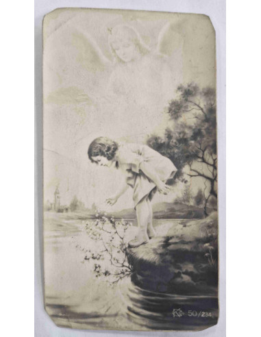 Obrazek święty Dziecko z Aniołem Stróżem