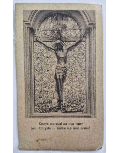Obrazek święty Jezus Chrystus na Krzyżu 1940...