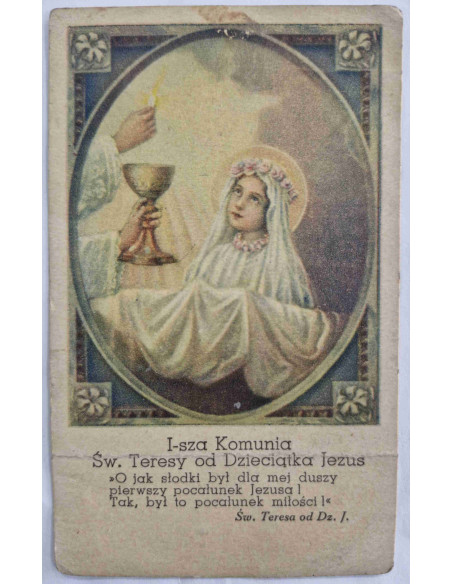 Obrazek święty I-sza Komunia Św. Teresy od Dzieciątka Jezus