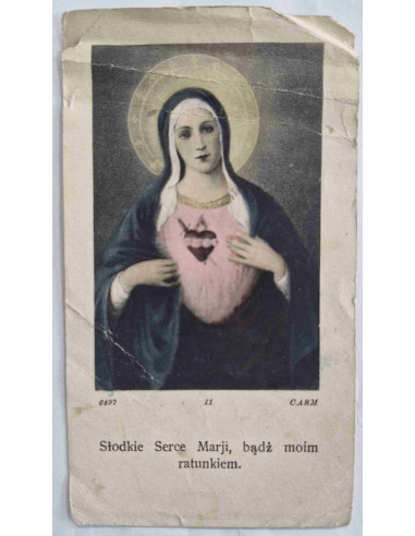 Obrazek święty Słodkie Serce Marji bądź moim...
