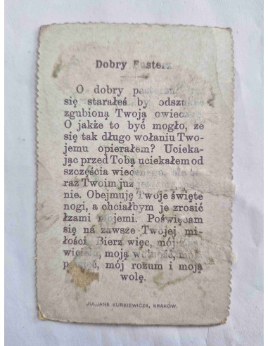 Obrazek święty Jezus Chrystus Dobry Pasterz Kraków