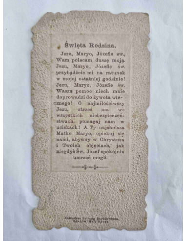 Obrazek święty Święta Rodzina Kraków