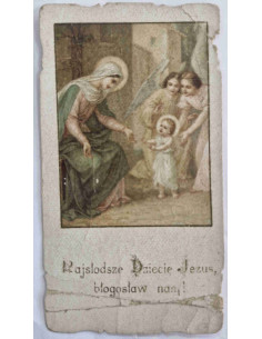 Obrazek święty Najsłodsze Dziecię Jezus błogosław nas Kraków