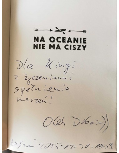 Szczepański - Na oceanie nie ma ciszy AUTOGRAF