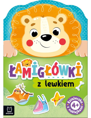 Łamigłówki z lewkiem Książeczka z naklejkami 4+