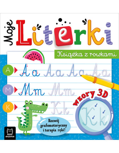 Moje Literki Książka z rowkami Wzory 3D