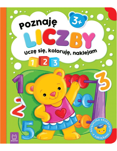 Poznaję liczby Uczę się koloruję naklejam 3+