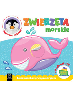Zwierzęta morskie Kolorowanka z grubym obrysem papierowa...
