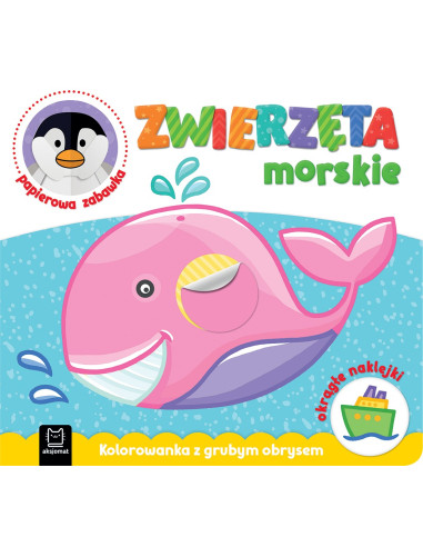 Zwierzęta morskie Kolorowanka z grubym obrysem...