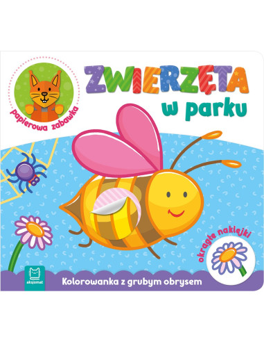 Zwierzęta w parku Kolorowanka z grubym obrysem...