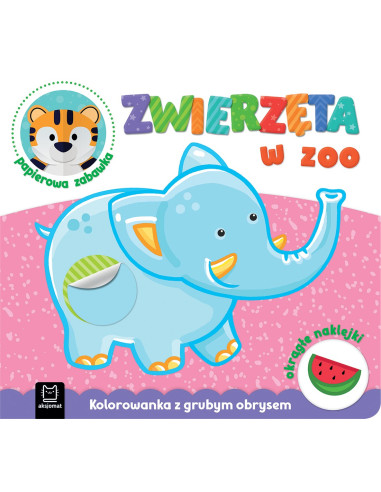 Zwierzęta w zoo Kolorowanka z grubym obrysem...