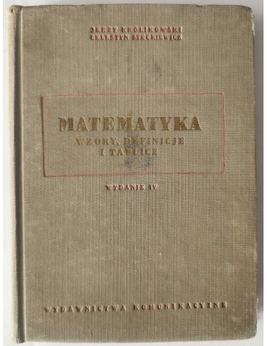 Królikowski - Matematyka wzory definicje tablice