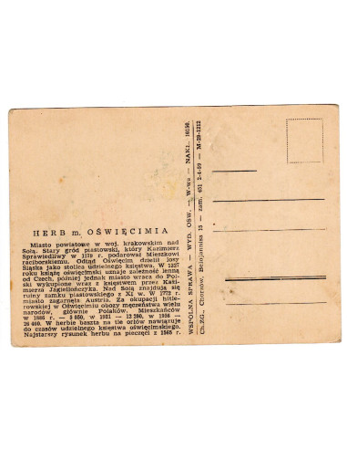 Pocztówka Oświęcim Herb