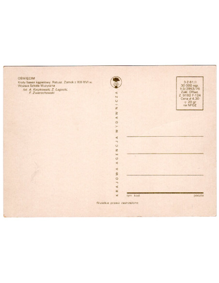Pocztówka Oświęcim miasto