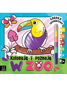 Koloruję i poznaję W zoo Kredka segmentowa