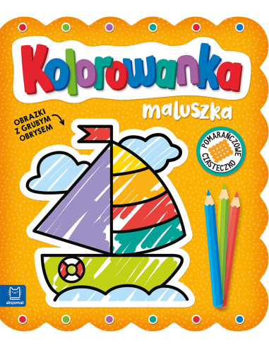 Obrazki z grubym obrysem Pomarańczowe ciasteczko