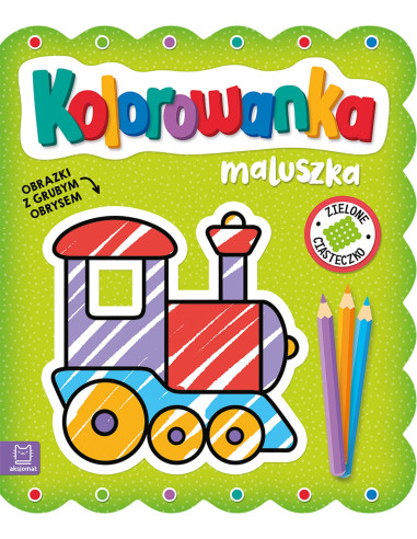 Obrazki z grubym obrysem Zielone ciasteczko