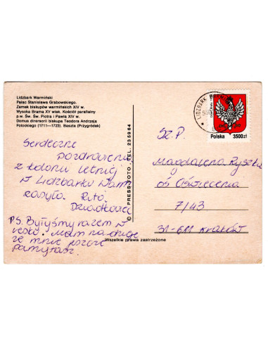 Pocztówka Lidzbark Warmiński
