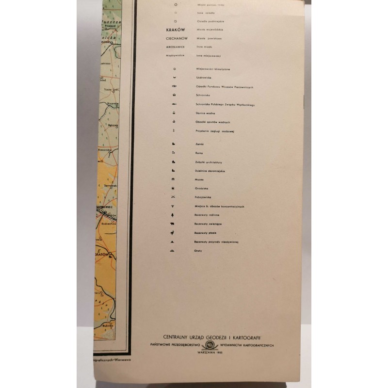 Mapa krajoznawcza Polski Wojewódtwo łódzkie