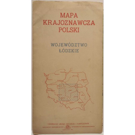 Mapa krajoznawcza Polski Wojewódtwo łódzkie