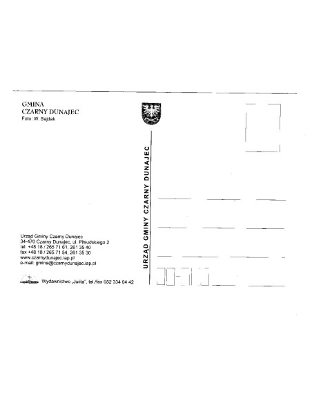 Pocztówka Gmina Czarny Dunajec