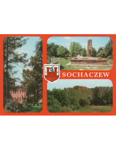 Pocztówka Sochaczew ruiny zamku