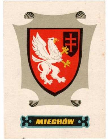 Pocztówka Miechów herb