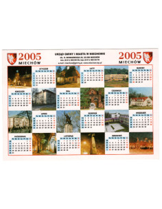 Pocztówka Miechów kalendarz 2005