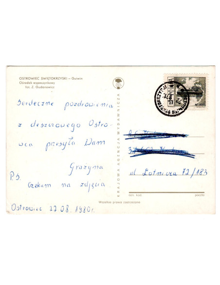 Pocztówka Ostrowiec Świętokrzyski Gutwin