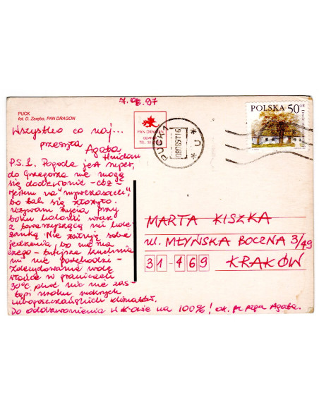 Pocztówka Puck miasto