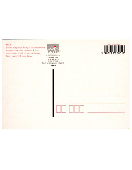 Pocztówka Biecz miasto